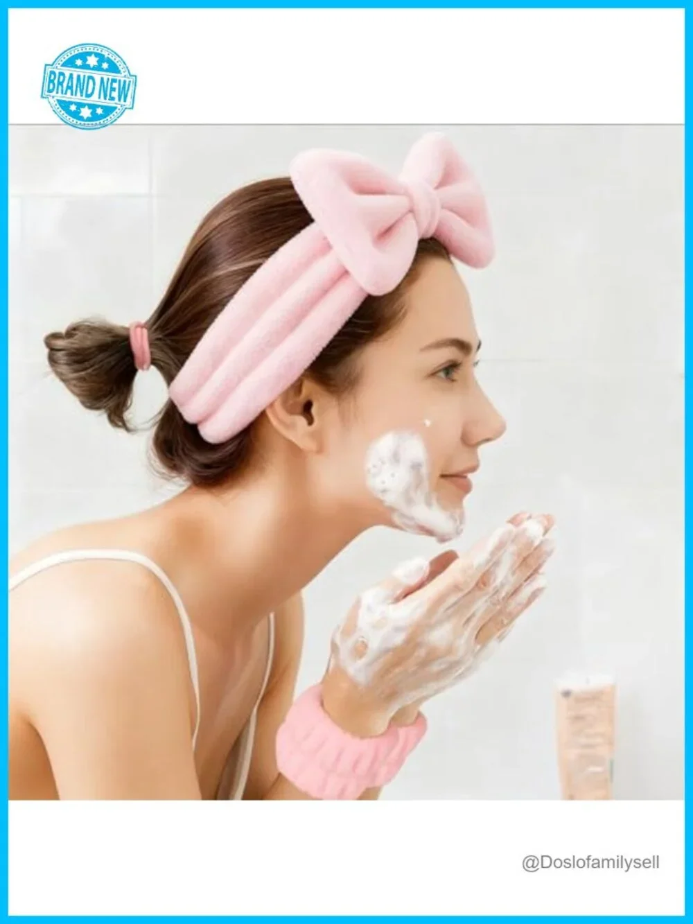 16 Pc Skincare Headband Set with Wristbands, Hair Clips & Ties - Spa Gift Box